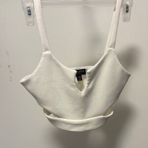 White Cropped Tank Top
